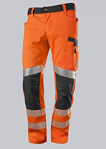 BP 2043-847-6556 Arbeitshose für Herren, 85.5% Polyester/12% Baumwolle/2.5% Elastolefin, Warnorange/Anthrazit, 3D Schnitt - ergonomische Passform, Größe 60n