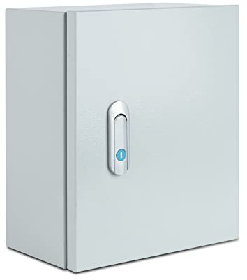 Steel Electrical Junction Box, Indoor&Outdoor Electrical Enclosure Box, Wall Mounted Waterproof&Dustproof Metal Box, Universal Electric Equipment Enclosure Box with Safety Locks and Mounting Plates