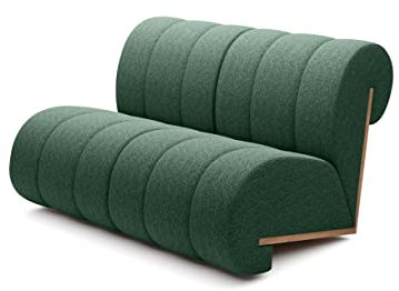 DomiMeble Sofa 2 Sitzer mit einzigartigem Design, aus hochwertigem Holz, leicht zu reinigendem Polyestergewebe, das Produkt muss Nicht zusammengebaut Werden (Catch me 12)
