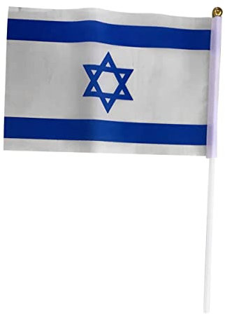 NUOBESTY 5stücke Israelische Handschwenkflagge Wellenflagge Mini Handflagge Flagge Leicht Tragbar