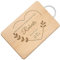 Maverton Tagliere rettangolare di legno incisione personalizzata - Battilardo con manico - gadget di legno per cucina - taglieri per aperitivi per donna - 32 x 25 cm - Grazie