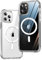 Ones Cover magnetica rigida ibrida compatibile con iPhone 12 Pro Max Custodia MagSafe, protezione di livello militare, airbag antiurto, ricarica wireless Qi, copertura silicone antigiallo,trasparente