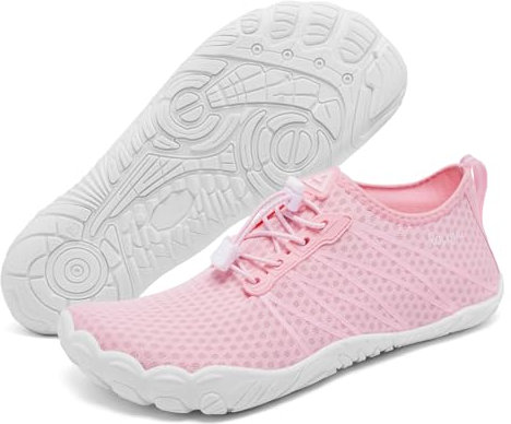 Racqua Wasserschuhe Strandschuhe Damen Aquaschuhe Herren Schwimmschuhe Badeschuhe Damen Schnelltrocknend BarfußSchuhe Leichte Surfen Atmungsaktiv Rosa EU 38