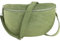 MIRROSI® Bauchtasche Damen, Made in Italy, Echtleder Umhängetasche Echtes Leder, Brusttasche, Crossbody Bag aus WLD Veloursleder, in 3 Größen erhältlich (Mint WLD Silberner Reißverschluss) (Gr.L)