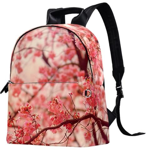 WOSHJIUK Reiserucksäcke für Damen,Herrenrucksack,Blume Japanische Kirsche,Rucksack