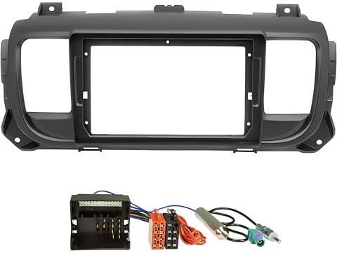 Kit de montage Autoradio, Façade cadre de radio 9 pouces, Adaptateur compatible avec Citroen Jumpy spacetourer 2016 / Opel Zafira Vivaro 2019 / Peugeot Expert Traveler 2016 / Toyota proace 2016