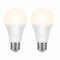 Bombillas LED E26 E27, 2 Unidades de 9 W, 600 LM, 2700 K, Luz Blanca Cálida, Equivalente a Bombillas Incandescentes de 60 W, Se Apaga Automáticamente con Sensor de Luz para