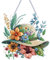 CXINLky DIY Diamond Painting Anhänger mit Kette, Diamant Painting Bilder, Kreatives 5D Diamond Malerei Wandbehang Kits für Fenster Wand Eingang Garten Decor-03-Blumenhut