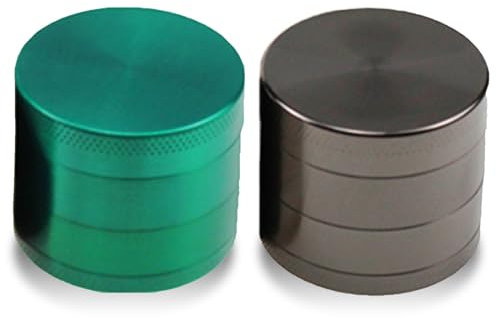 GWAWG 2Pack Herb Grinder for Dry Herb Spices, 4 Layers Portable Zinc Alloy Metal Grinders with Pollen Catcher Scraper, Magnetic Top and Sifter