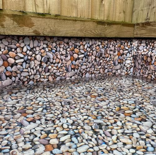B2C Pond liner Heavy Duty Durable 25 year warranty 3D Pebbles 300gsm - 0.5mm thick (2.5m x 2.5m (8'x8'))