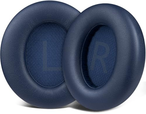 SOULWIT Earpads Replacement for Anker Soundcore Space Q45 Headphones, Ear Pads Cushions with Softer Protein Leather, Noise Isolation Foam - Blue
