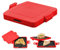Create Sandwichera para Microondas, Plato para Sandwicheras con Revestimiento Antiadherente, Apto para Lavavajillas, Calentamiento Rápido y Uniforme, para Uso Doméstico (Rojo)