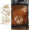 Funlife Cloisonne Transferaufkleber Original handgezeichnetes UV DTF Transfer für Möbel Chinesische Ästhetik Transferaufkleber Blumenaufkleber für Nachttisch Dekoration, Magnolie und Schmetterling