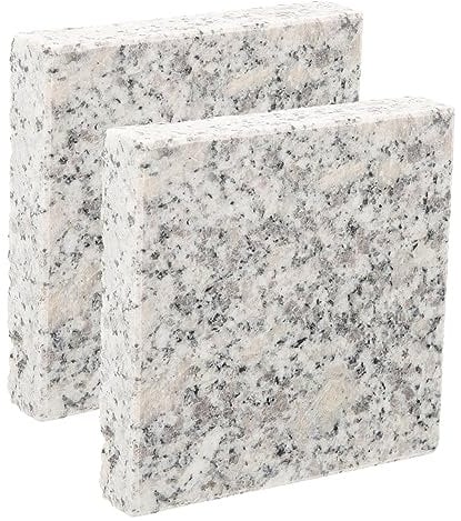 TOGEVAL 2pcs Marble Cooling Slab for Chinchilla Rabbits Hamsters Granite Pet Summer Comfort Relaxation