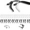16 Paar Brillenhalter Ohr, Weiche Brillenbügel, Antirutsch Rutschstopp, Brillen Rutsch Stopper, Brille Rutschstopp, Brillenhalter Sport, für Brillen, Sonnenbrillen, Lesebrille(Schwarz, Transparent)