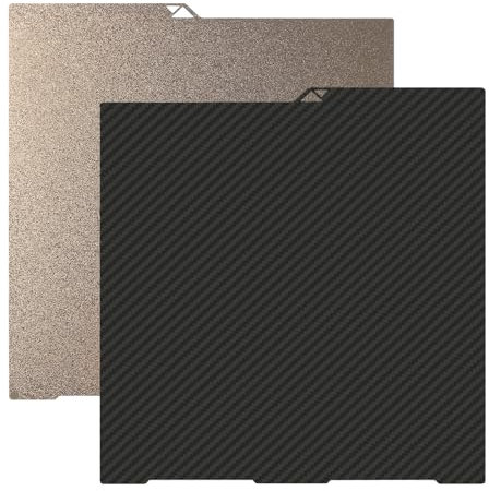 BCZAMD 3D Drucker Zubehör - 256×268mm Bauplatte - Anycubi Kobra3 Druckbett: Beschichtung Texturiertes PEI mit glatter PET CF Oberfläche Flexfeder Stahlblech für Filament PLA PETG Combo Plattform