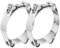 sourcing map 2Pcs T-Bolt Hose Clamp, 304 Stainless Steel Intake Soft Hose, Clamp Range 70-80mm for 3.15 Hose ID, T-Clamps for Automotive, Intercooler, Radiator, Silver