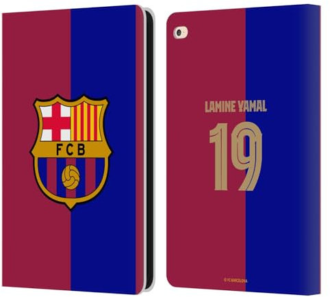 Head Case Designs Licenza Ufficiale FC Barcelona Lamine Yamal 2024/25 Giocatori Home Kit Custodia Portafoglio in Pelle Compatibile con Apple iPad Air 2 (2014)