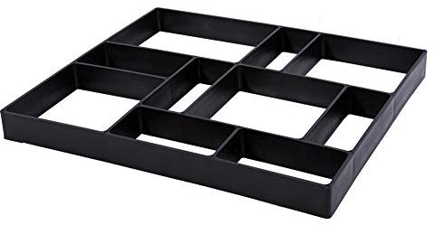 Molde de hormigón DIY 10 rejillas molde de cemento para camino jardín suelo jardín ladrillos adoquines 45 x 40 cm