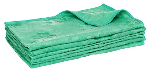 Aqua Clean Kristall Geschirrtücher mit Prägemotiv 6tlg. (Kleeblatt, Grün)