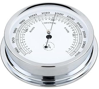 Autonautic - Nautisches Aneroid-Barometer, verchromtes Messing, hohe Beständigkeit gegen die Meeresumwelt, für Boote oder zur Dekoration - 175mm (ø) - Made in Spain.