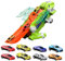 Byeaon City Dinosaur Transporter Truck Track Track Toy, Colorful Racing Cars, Kids Racing Truck Set, Educational & Skill-Building Playset, Adaptable Aux, 33,8/13/14.8 Cm, pour Les Garçons Et Les FI