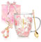 Gifts for Women Glass Coffee Mugs Unique Birthday Gift for Women Her Ladies Espresso Tea Cups Personalised Friendship Wedding Gifts Cute Double Walled Glass Mugs Christmas Pink Stuff Teacher Gift