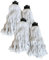 LSC Cotton Mop HEAD ONLY Replacements Pack of 4 – Super Absorbent Floor Mop Heads Twist and Lock Design with Plastic Socket Heavy-Duty String Refills for Floor Cleaning (PACK OF 4)