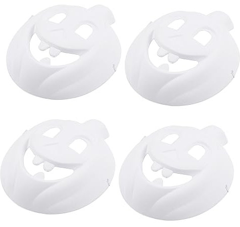 SUPVOX 4 Pièces Masques Blanc pour Garçon Fille Lot de Masques Diy pour Halloween Activités de Peinture et Décoration de Fête