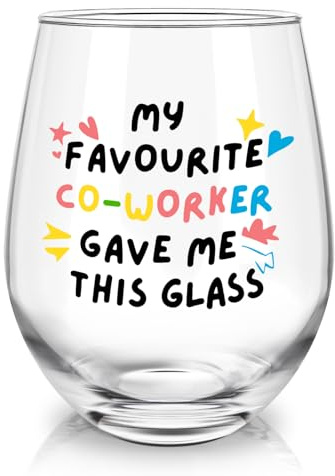 Joymaking Wine Glass Co-Worker Gifts, Funny Glass Gifts for Work Colleagues 17oz