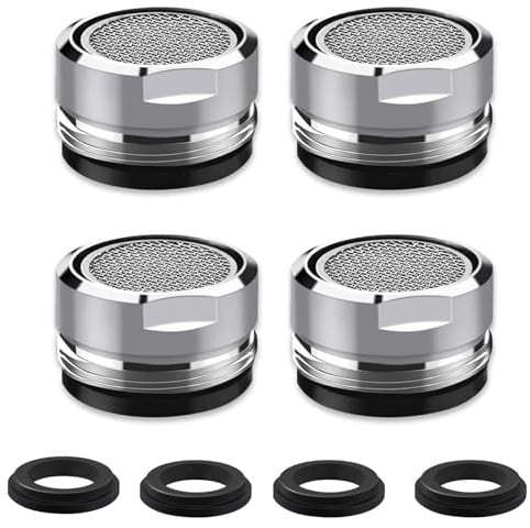 4 Stück Strahlregler M28, Belüfter Wasserhähne Waschbecken Düse Belüfter,für Armaturen in Küche und Bad (28mm Außengewinde)