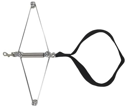 predolo Nackenstrecker Nackenstrecker Cervical Neck Traction Gerät Nackenübungsband Stretch Strap Sport Trainingsseil aus Polyester Metall für Pilates