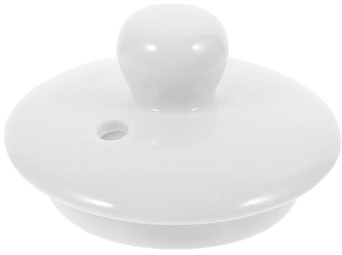 SEWACC Tea Pot Lid Replacement Cover Ceramic Teapot Lid Accessory Tea Kettle Replacement Small Teapot for Home Parties and Camping 2.20 in Round