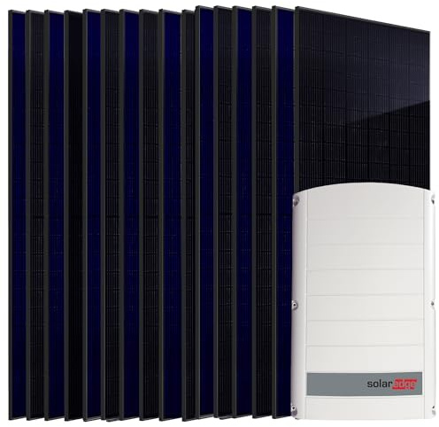 SUNNIVA® 8.0 kW Solaranlage, 16x 500 W Solarmodule Fullblack Bifacial, Wechselrichter SE8K (3-phasig)