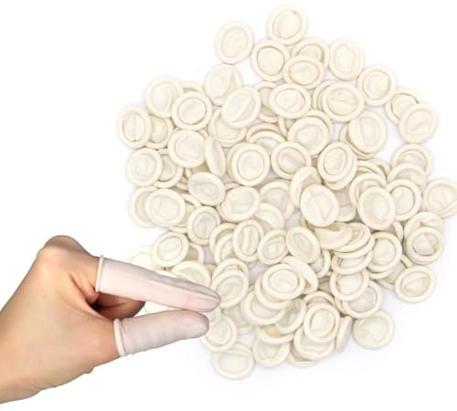 PawCraft 100pcs Doigtiers en Latex, Doigtiers en Latex, Doigts de Protection imperméables du Bout des Doigts, Doigts de Protection Contre Les blessures aux Doigts, Doigts imperméables pour Tatouage