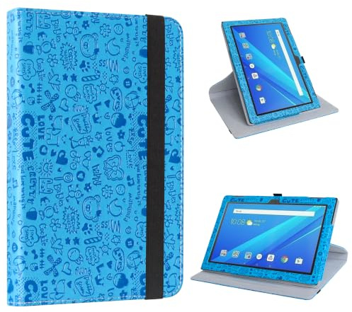 Rotating Case for Lenovo Tab 4,360 Degree Rotating With Cute Pattern Sleeve Cover for Lenovo Tab 4 10.1 Inch Tablet,Blue
