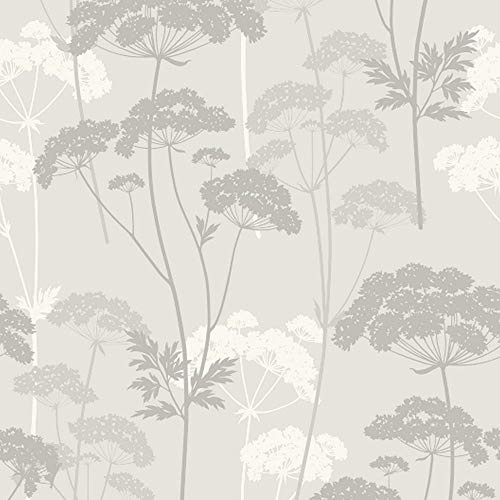 Arthouse Elderflower Dove Grey Wallpaper