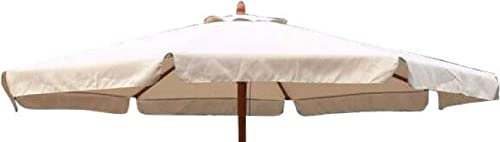 MilaniHome Telo di Ricambio Sostitutivo Beige per Ombrellone Ø 3 Palo Centrale