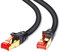 Qxcynsef Outdoor Cat 7 Ethernet Cable15M/50FT,Cat7 Internet LAN RJ45 Cable SFTP-600-Mhz Waterproof Direct Burial Network Cable. (Black, 15M)