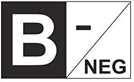 Akachafactory Aufkleber Sticker Auto Motorrad Fahne Flagge flaggen Blutgruppe B- B negativ