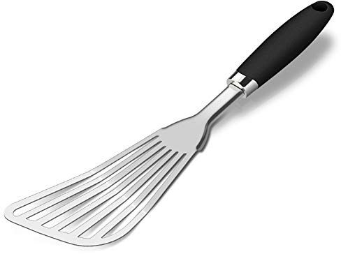 JXWING 304 Stainless Steel Fish Spatula, Thin Flexible Slotted Turner