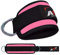AQF Ankle Straps for Cable Machines Attachment - Neoprene Padded Gym Wrist Cuff Legs Extensions Curls, Kickbacks, Weightlifting Hip Abductor, Abs, Glute Workout (Pink, Single)