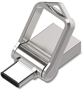KOOTION USB Stick 128GB USB 3.0 Typ C USB Speicherstick Flash-Laufwerk Memory Stick OTG mit Keyring Waterproof für Android Smartphones,Tablet (Silber-128GB)