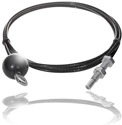 Drahtseile24 Câble en acier gainé pour appareil de fitness avec œillet et boulons filetés 5 mm d'épaisseur (4 sur 5) Filetage M12 Charge utile de 220 kg Longueur de 3,10 m