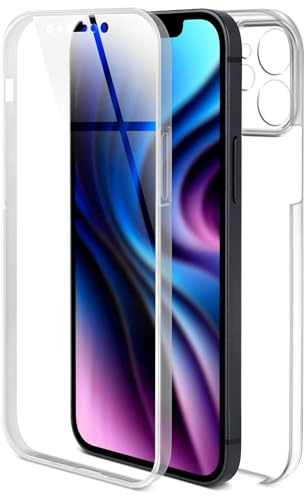 ONEFLOW Touch Case für iPhone 12 mini Hülle 360 Grad Komplett Schutz beidseitig, Handyhülle mit Displayschutz, TPU Schutzhülle durchsichtig vorne und hinten stoßfest, Klar