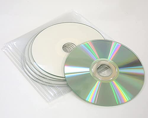 5 x Traxdata Blank CD - CDr 52x White inkjet Printable in Plastic Sleeves By Vision Media®