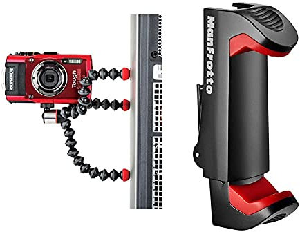 JOBY GorillaPod Magnetic 325 - Mini Trépied Polyvalent & Manfrotto MCPIXI - Pince Universelle pour Smartphone, Version Pro