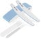 Selistamm Nail File Set, 100/180 Grit, Blue, Grey, Glass & Emery, 11 Count, Nail File
