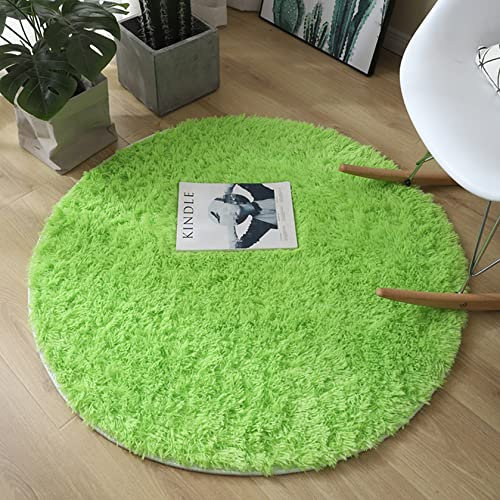 ERPENG Schaffell Teppich 300x300cm Anti-Rutsch Unterseite Weich und kuschelig Lammfellimitat Matten Leicht zu Reinigen für Flur Teppich Anti Rutsch Unterlage, Grün