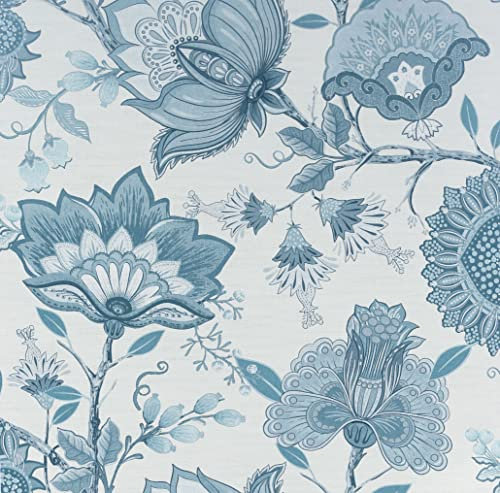 Arthouse Krisha 921604 Paisley-Tapete, blaugrün und grau, altrostweich, neutrales Grau und Puderblau, Motiv und Blumenformen